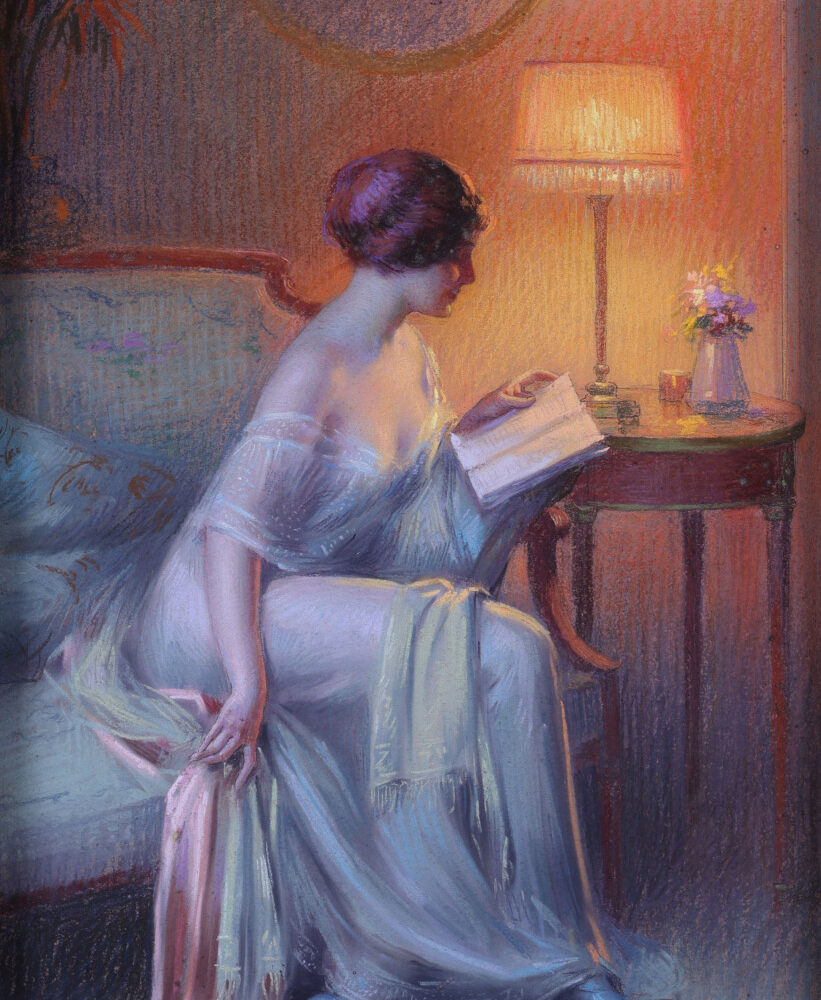 Delphin Enjolras pastel on panel buy European art online fine art dealer