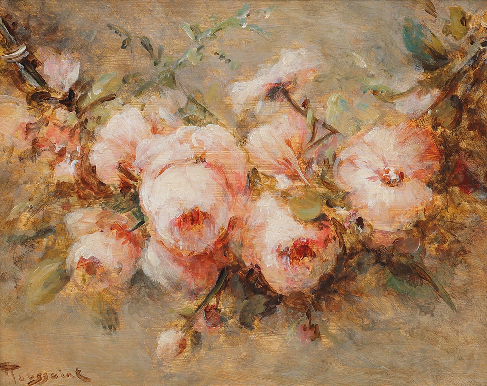 Fernand Toussaint A Garland of Roses buy European Impressionist art online