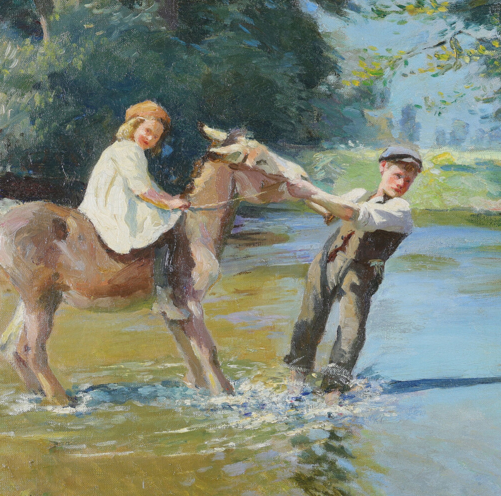 Harold Harvey painting buy modern British Impressionist art online