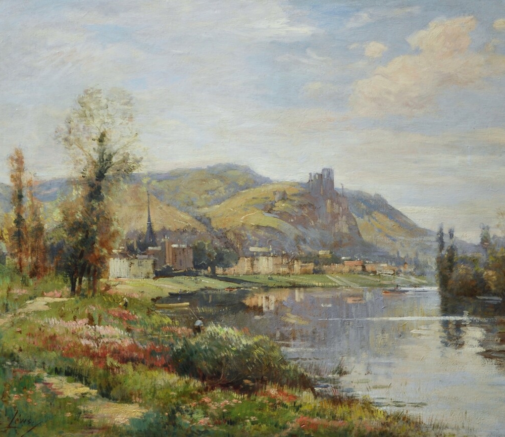 Maurice Levis painting French River Scene buy European Impressionist art online