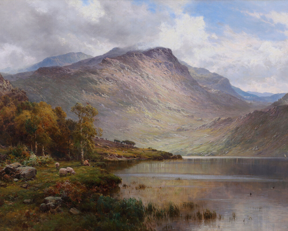 The Banks of Loch Lomond Alfred De Breanski Senior painting