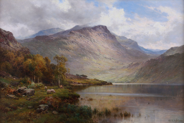 The Banks of Loch Lomond Alfred De Breanski Senior painting