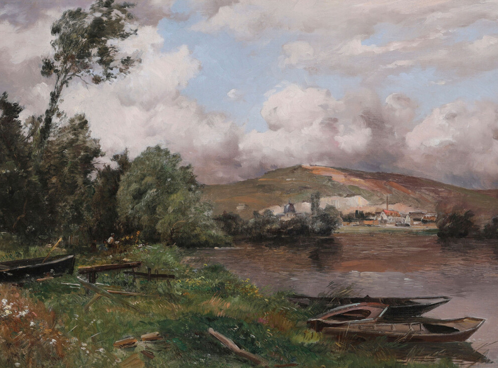 la Seine au petit andely Maurice Levis painting